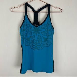 new balance Floral Print Racerback Athletic Gym Tank Top